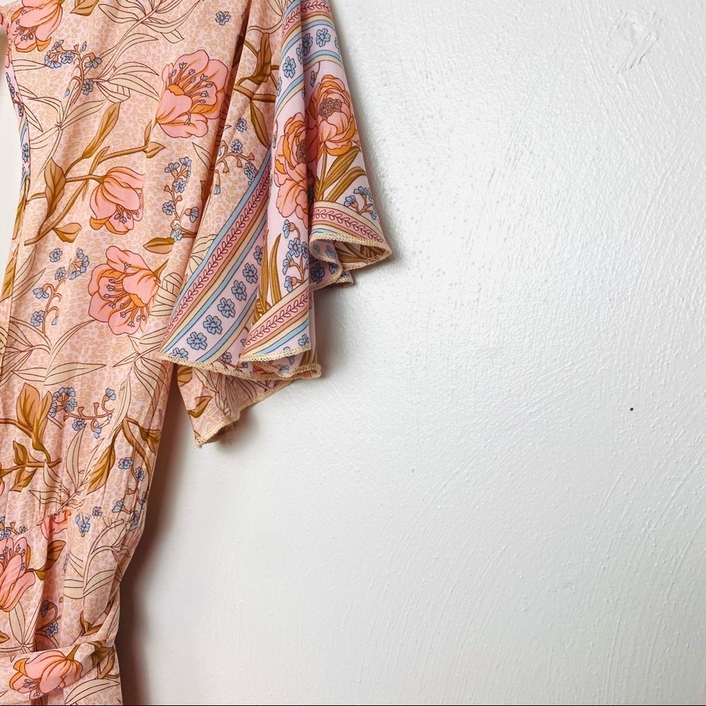 Shein Floral Multi Colors Rompers. Pink Blue Brown. Sz L. - Picture 11 of 16